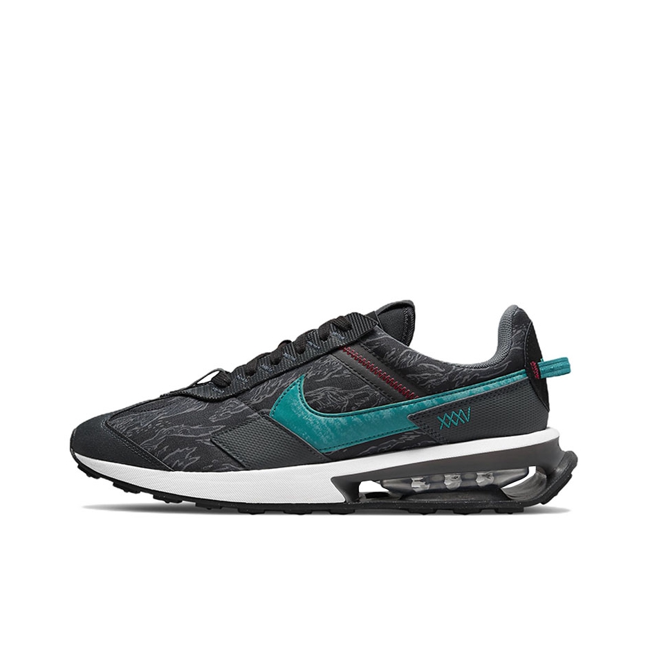 推荐商品：Nike Air Max Pre-Day 跑鞋 时尚复古气垫缓震轻便拼接织物尼龙支撑合成革抓地 黑色/绿色