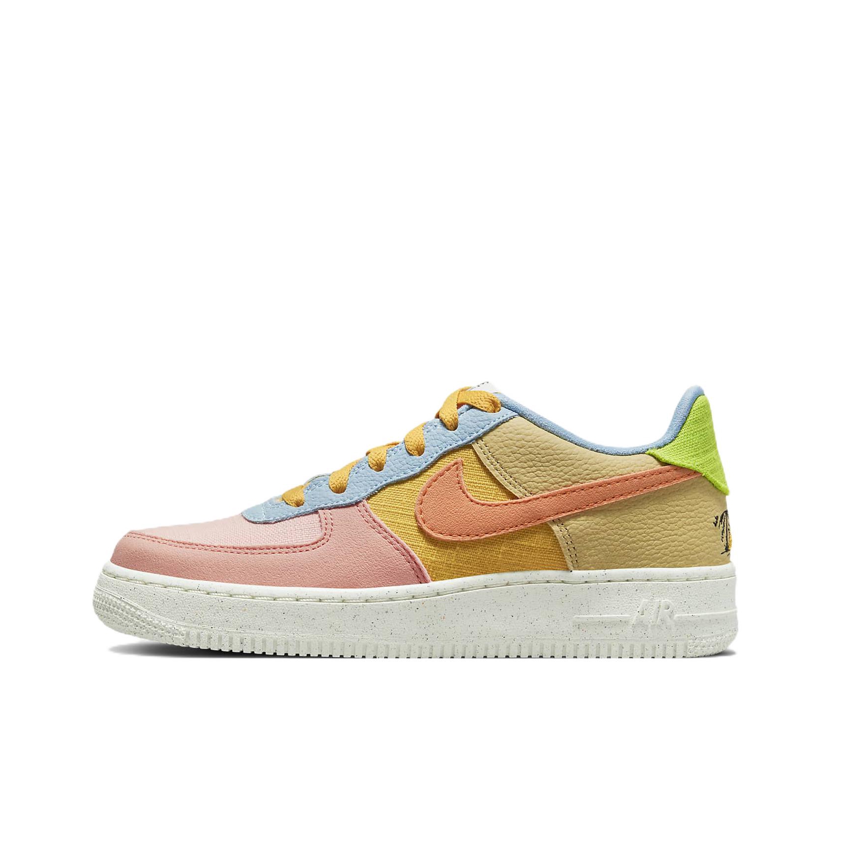 推荐商品：Nike Air Force 1 空军一号 板鞋 轻便舒适百搭耐磨防滑复古 GS/麦草绿/北极橙/旧蓝