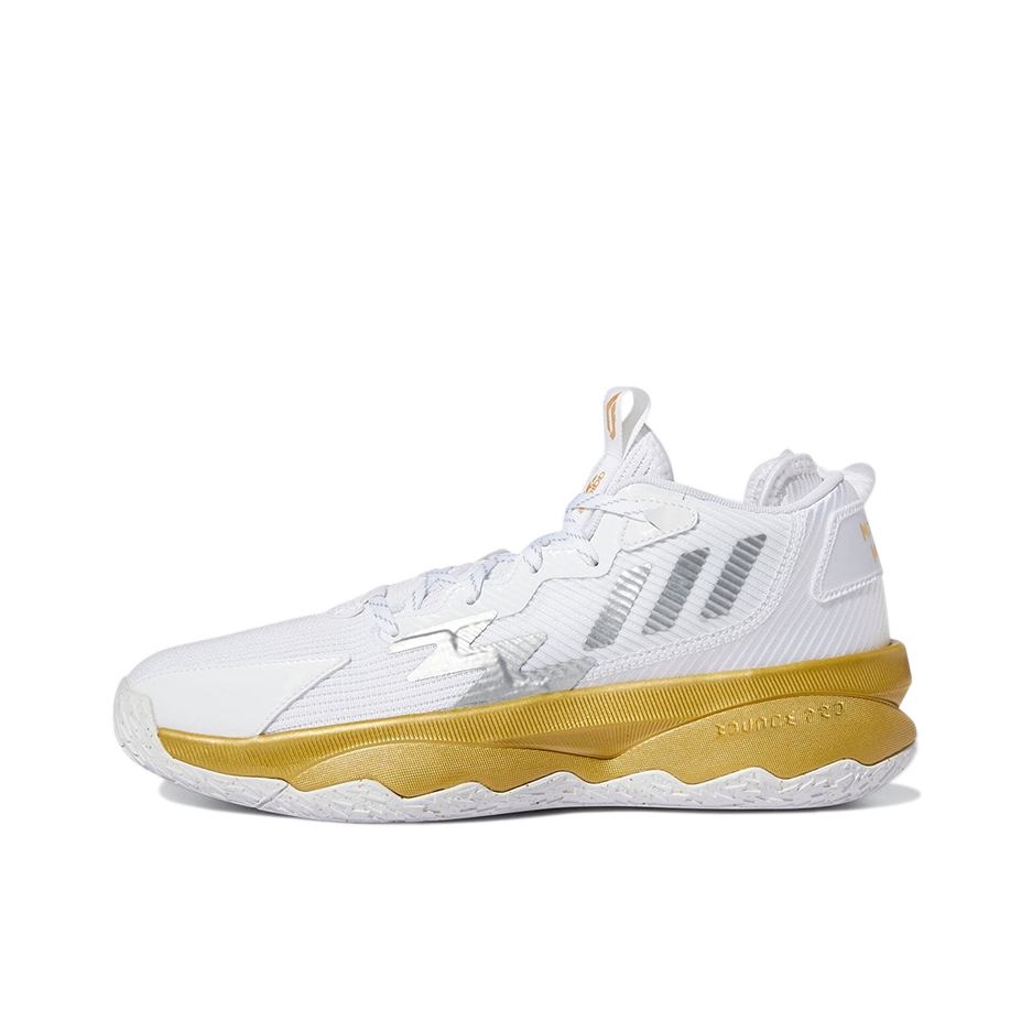 推荐商品：adidas Dame 8 利拉德 篮球鞋 实战训练缓震防滑耐磨包裹性支撑 Laheem The Dream 白色/金色