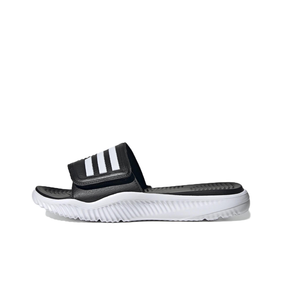 推荐商品：adidas Alphabounce Slide 2.0 防滑耐磨 舒适透气 魔术贴 沙滩 拖鞋 黑色/白色