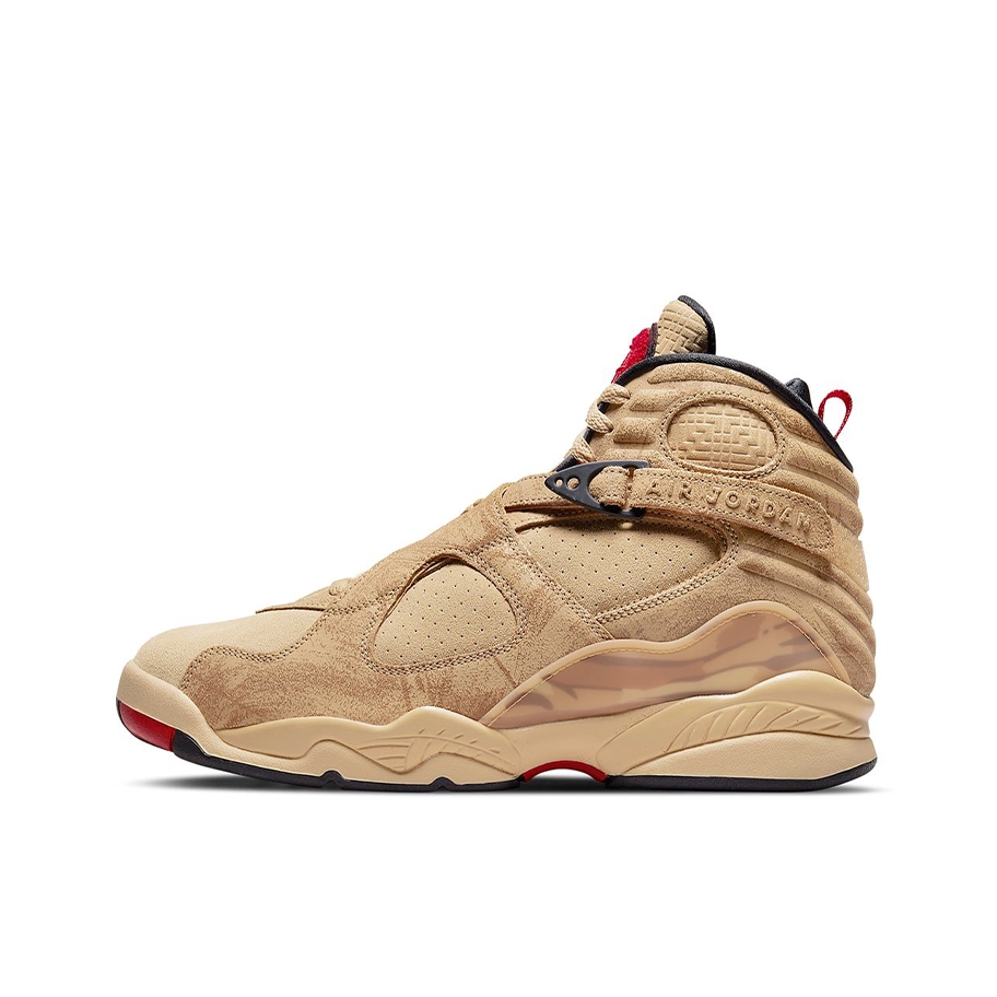 推荐商品：Air Jordan 8 运动休闲鞋 减震轻便防滑耐磨舒适百搭复古包裹性合成革支撑 小麦色/八村塁PE