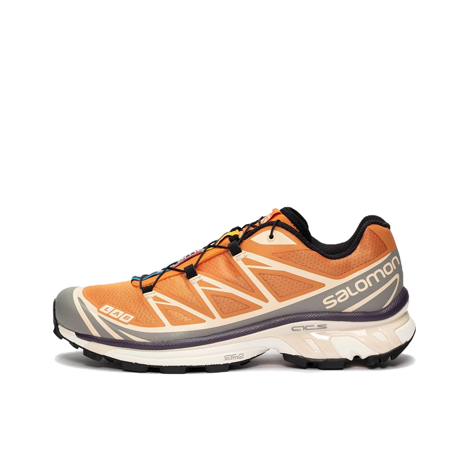推荐商品：Salomon/萨洛蒙 XT-6 户外休闲鞋 越野跑鞋 织物复古机能透气网布支撑防水包裹性 橙色