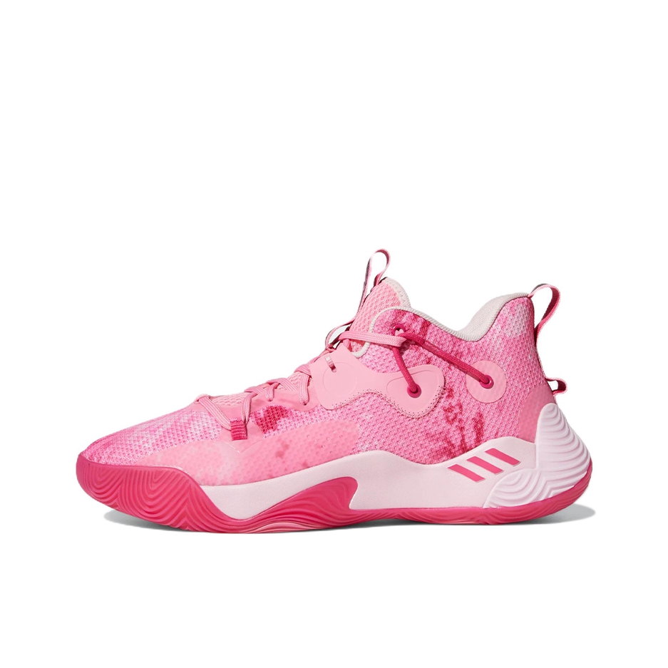 推荐商品：adidas Harden Stepback 3 篮球鞋 缓震透气防滑耐磨运动训练包裹性实战 粉色/白色