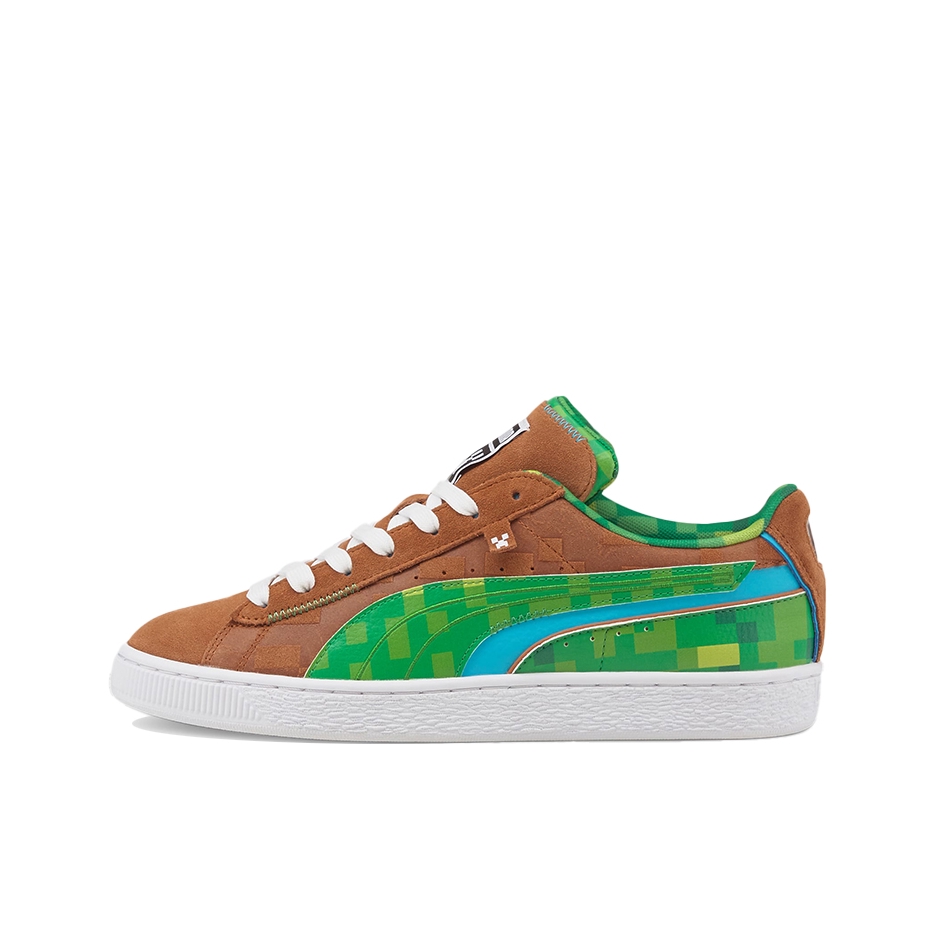 推荐商品：Puma/彪马 x Minecraft Suede 百搭 舒适 运动休闲鞋 修道棕/羊齿绿