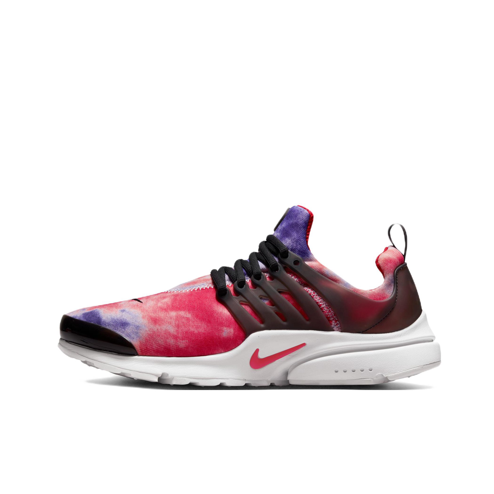 推荐商品：Nike Air Presto 跑鞋 减震回弹轻便透气防滑耐磨低帮圆头 粉紫/白色/大学红