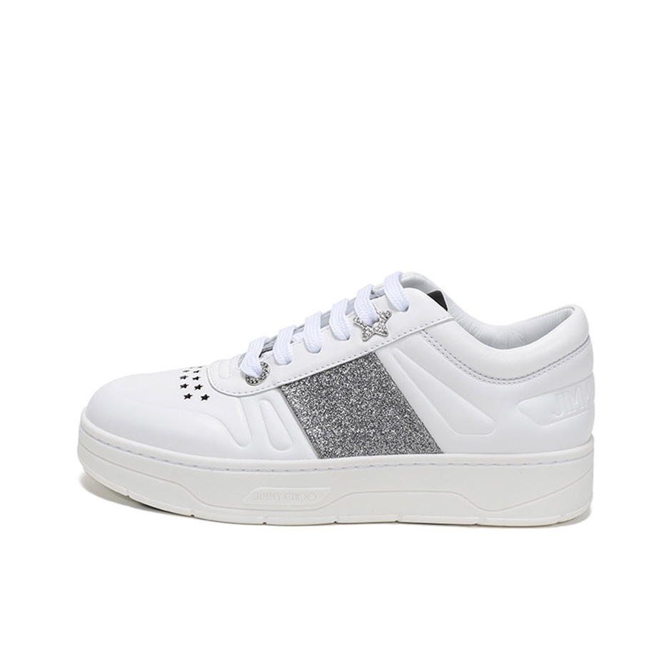 推荐商品：Jimmy Choo Hawaii 时尚百搭 减震防滑 舒适透气 牛皮 系带 休闲鞋 hawaii 白色