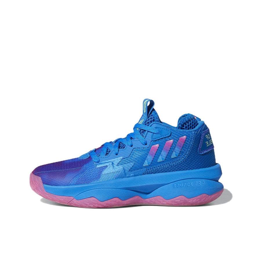 推荐商品：adidas Dame 8 利拉德 篮球鞋 实战训练缓震防滑耐磨包裹性支撑 蓝色/粉红/紫色