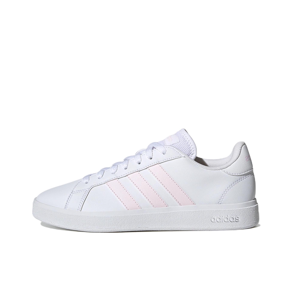 推荐商品：adidas NEO Grand Court 2.0 板鞋 防滑耐磨舒适透气时尚百搭轻运动贴合 白色/淡粉