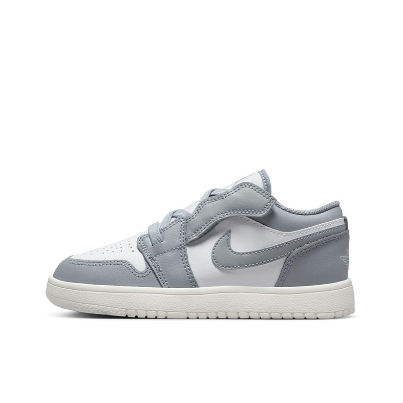推荐商品：Air Jordan 1 复古运动 舒适防踢 缓震耐磨 魔术贴 板鞋儿童 灰色/白色