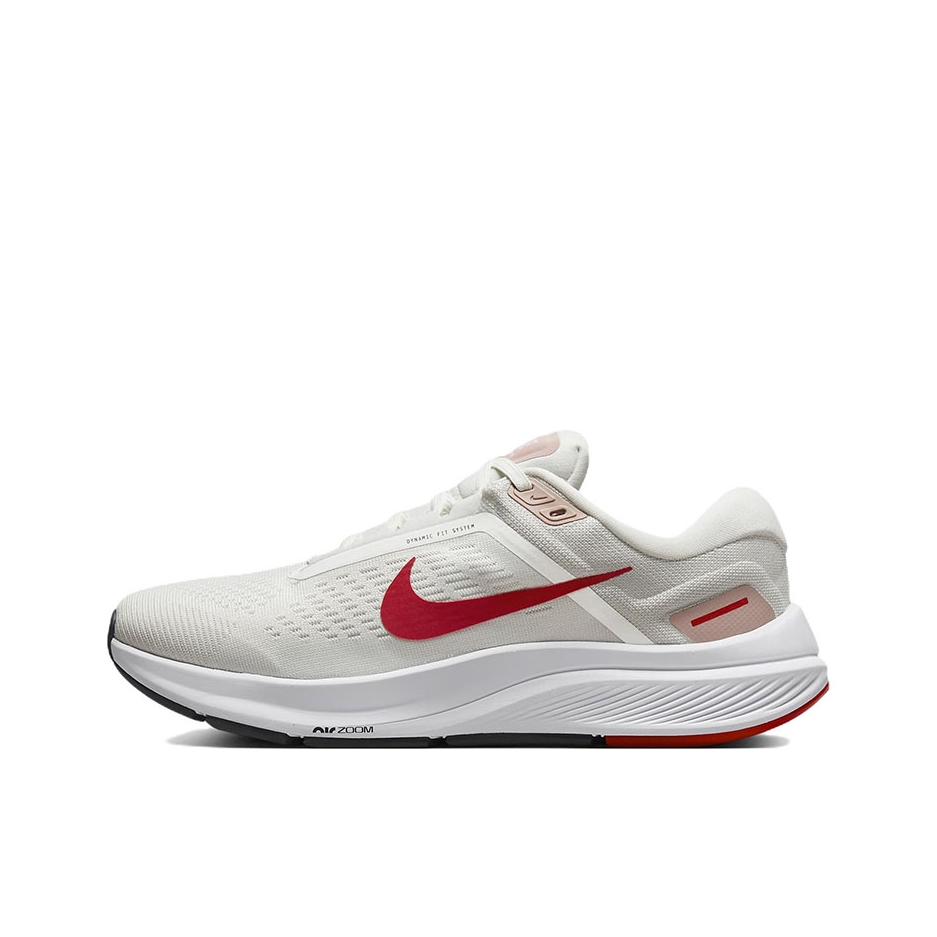 推荐商品：Nike Air Zoom Structure 24 跑鞋 碳板缓震轻便防滑耐磨织物回弹 山峰白/光子灰/牛津粉/大学红