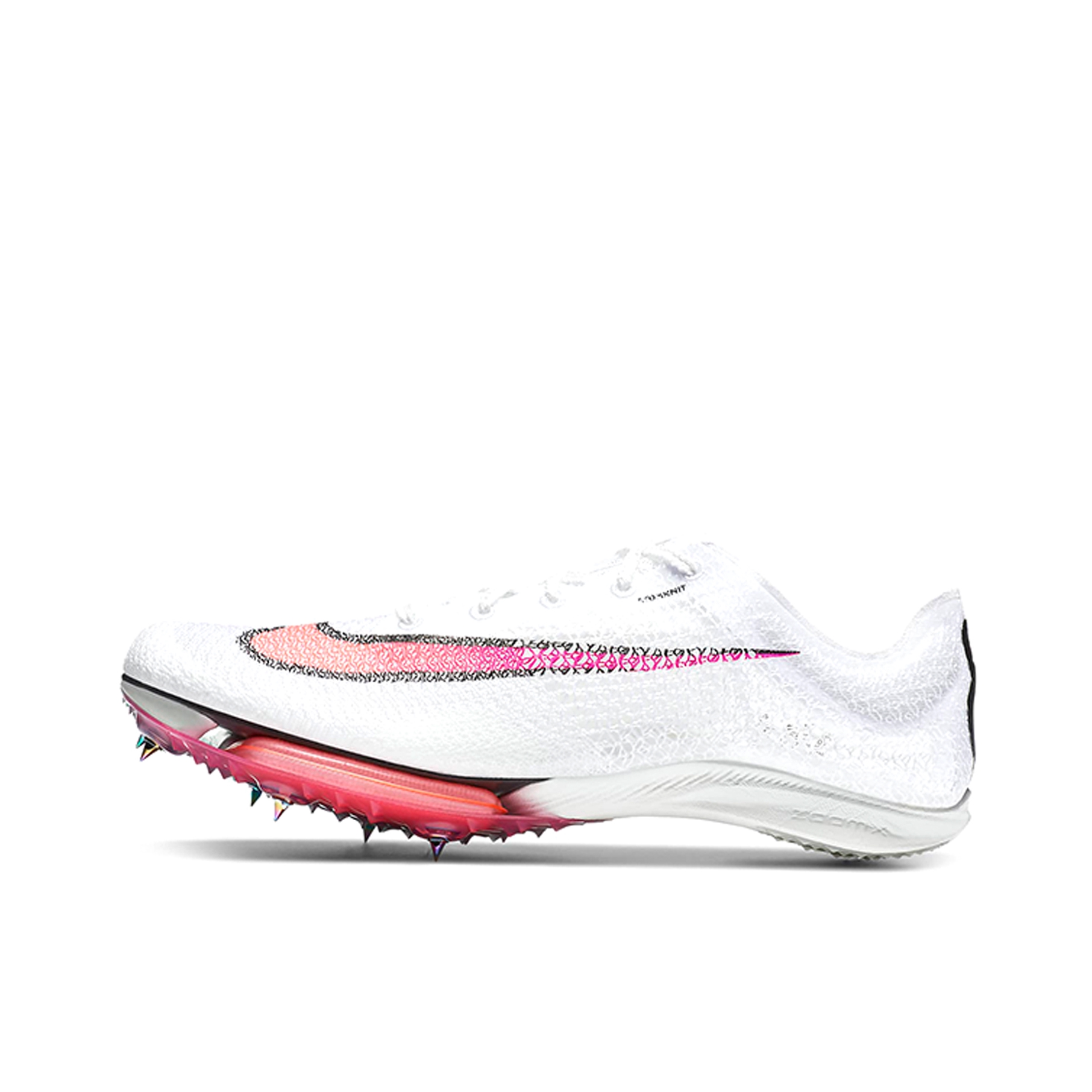 推荐商品：Nike Air Zoom Victory 1 跑鞋 气垫碳板轻便简约时尚田径织物圆头 白色/粉色