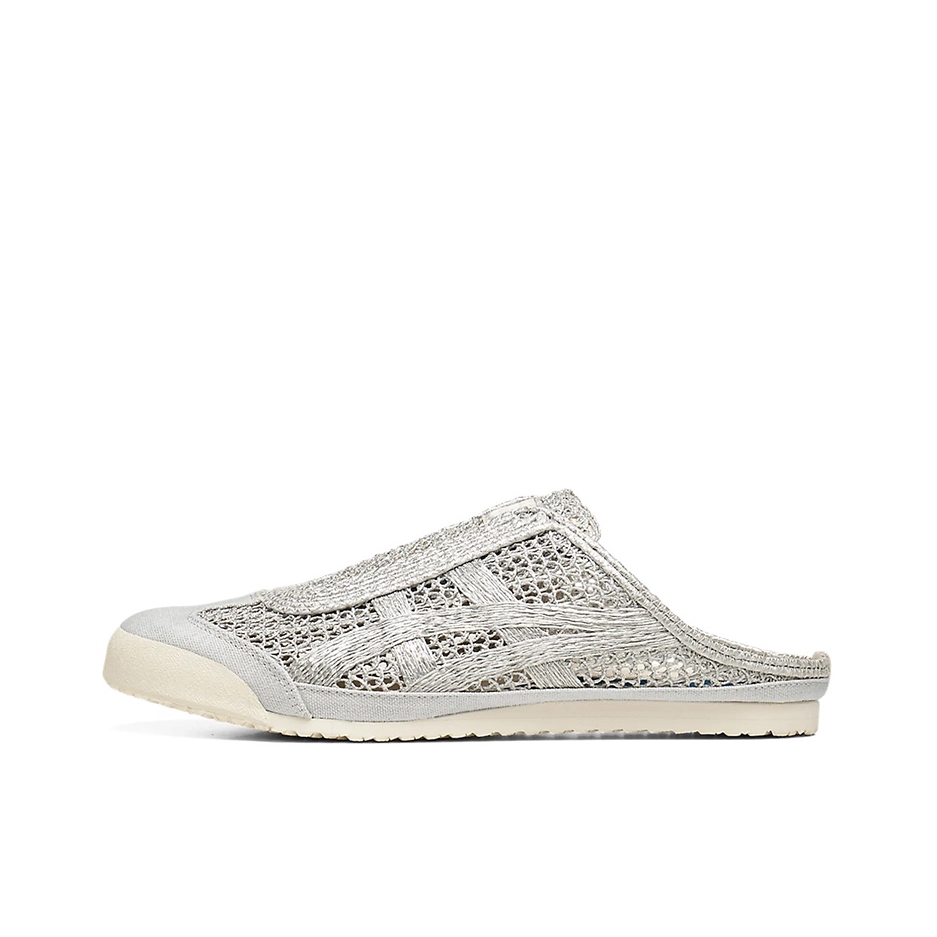 推荐商品：Onitsuka Tiger Mexico 66 Sabot 舒适轻便 透气 防滑耐磨 休闲运动 一字 一脚蹬 包头 橡胶底 凉鞋 银色