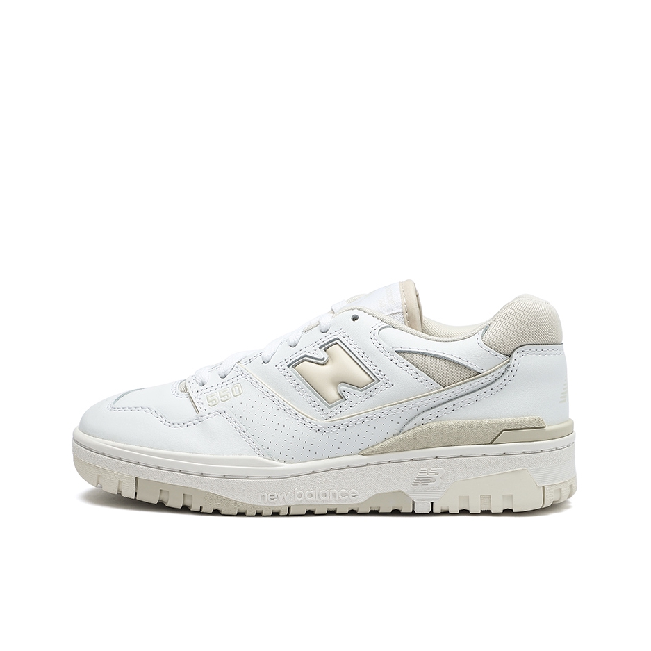 推荐商品：New Balance 550 复古 舒适 百搭 减震透气 防滑耐磨 潮流 运动休闲鞋 女款/米色/白色