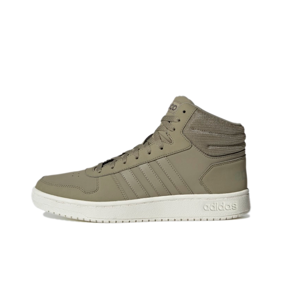 推荐商品：adidas Hoops 2.0 板鞋 简约百搭复古透气轻便舒适防滑耐磨圆头轻运动 军绿色