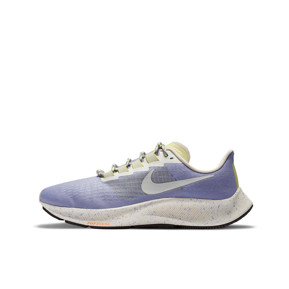 推荐商品：Nike Air Zoom Pegasus 37 飞马 跑鞋 气垫舒适耐磨轻便透气织物缓震减震防滑防水合成革圆头 女款/丁香紫/白色/香橙色