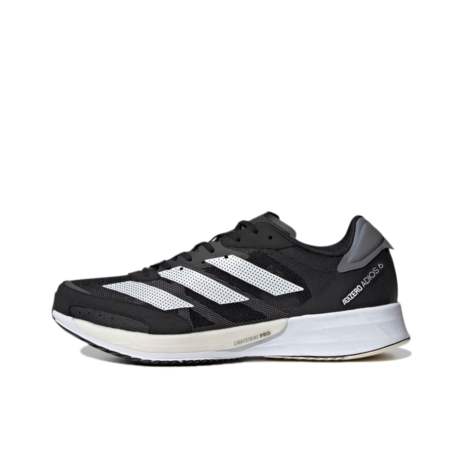 推荐商品：adidas Adizero Adios 6 跑鞋 马拉松竞速网布透气防滑耐磨织物碳板 低帮/黑色/白色
