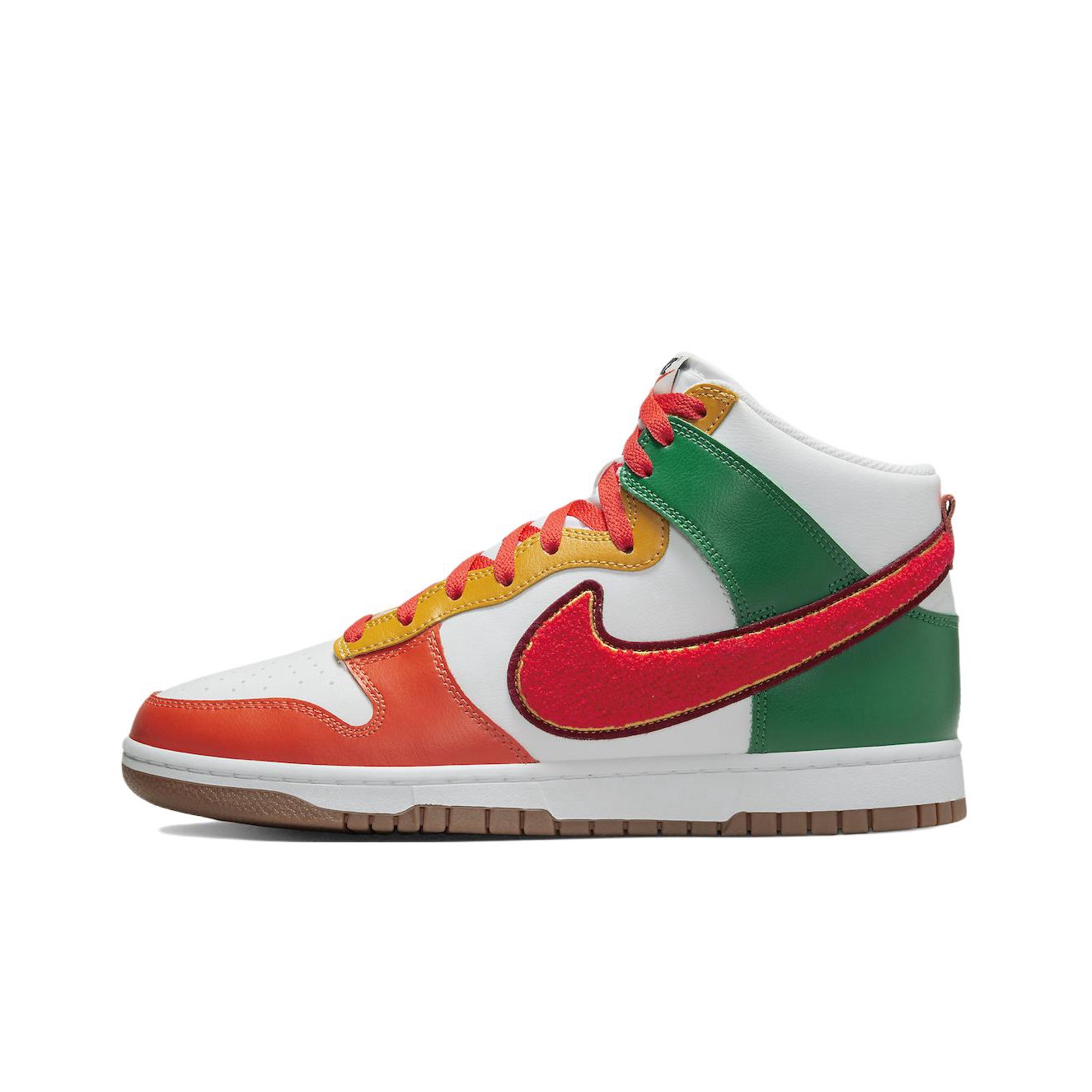 推荐商品：Nike Dunk 板鞋 经典复古百搭 高帮/白色/橙色/绿色