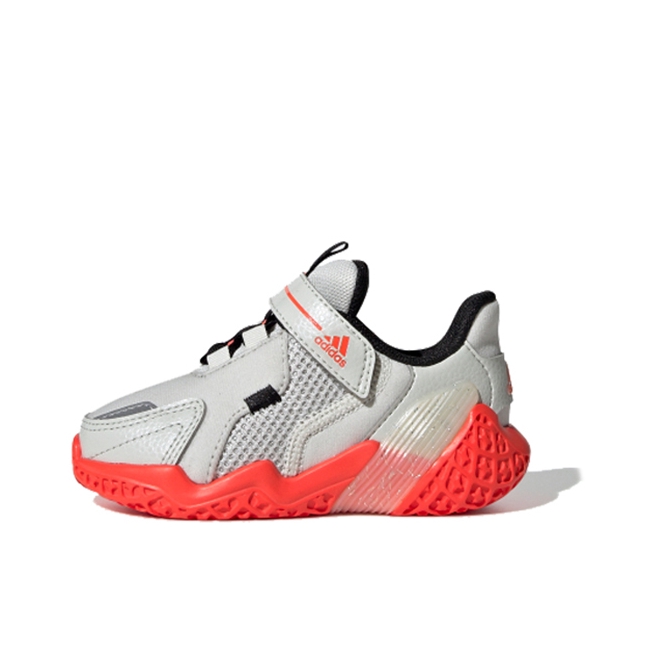 推荐商品：adidas 4uture Runner 防滑耐磨 舒适透气 休闲 魔术贴 运动鞋儿童 White Red 婴童/白红