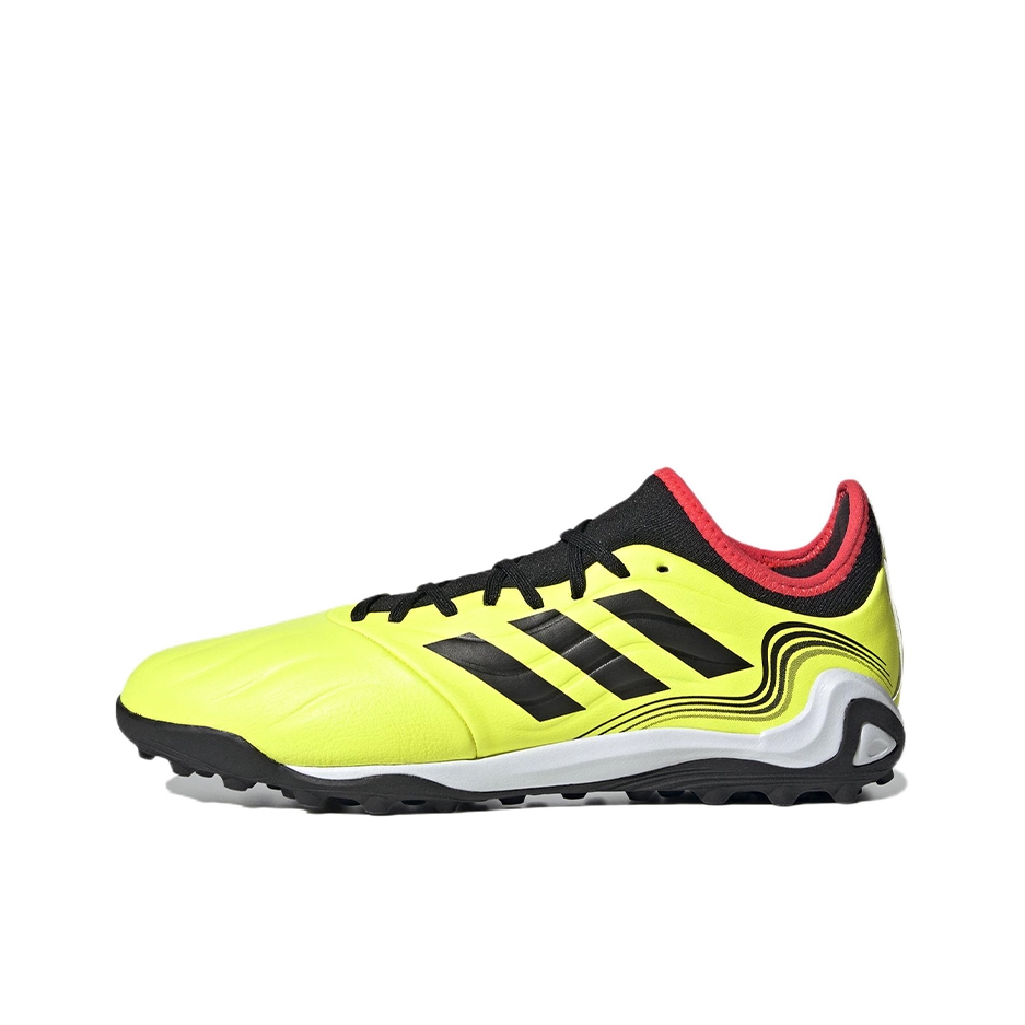 推荐商品：adidas Copa Sense .3 TF 中端 胶质碎钉 人造草地 耐磨防滑 足球鞋 黄色/黑色