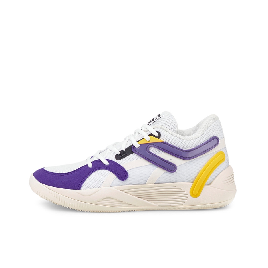 推荐商品：Puma/彪马 Trc Blaze Court 防滑耐磨 舒适减震 实战 圆头 织物 篮球鞋 白色/黄色