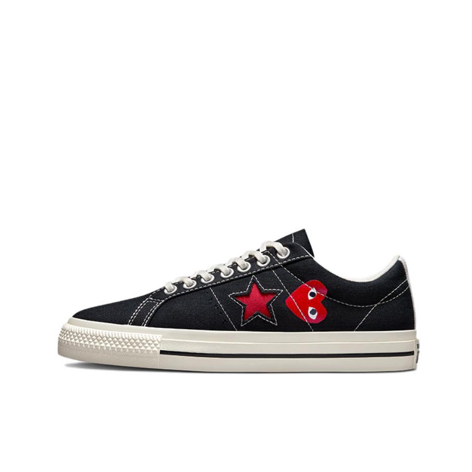 推荐商品：Converse/匡威 One Star 翻毛皮 防滑 复古 星星鞋 板鞋 CDG联名/黑色/红色