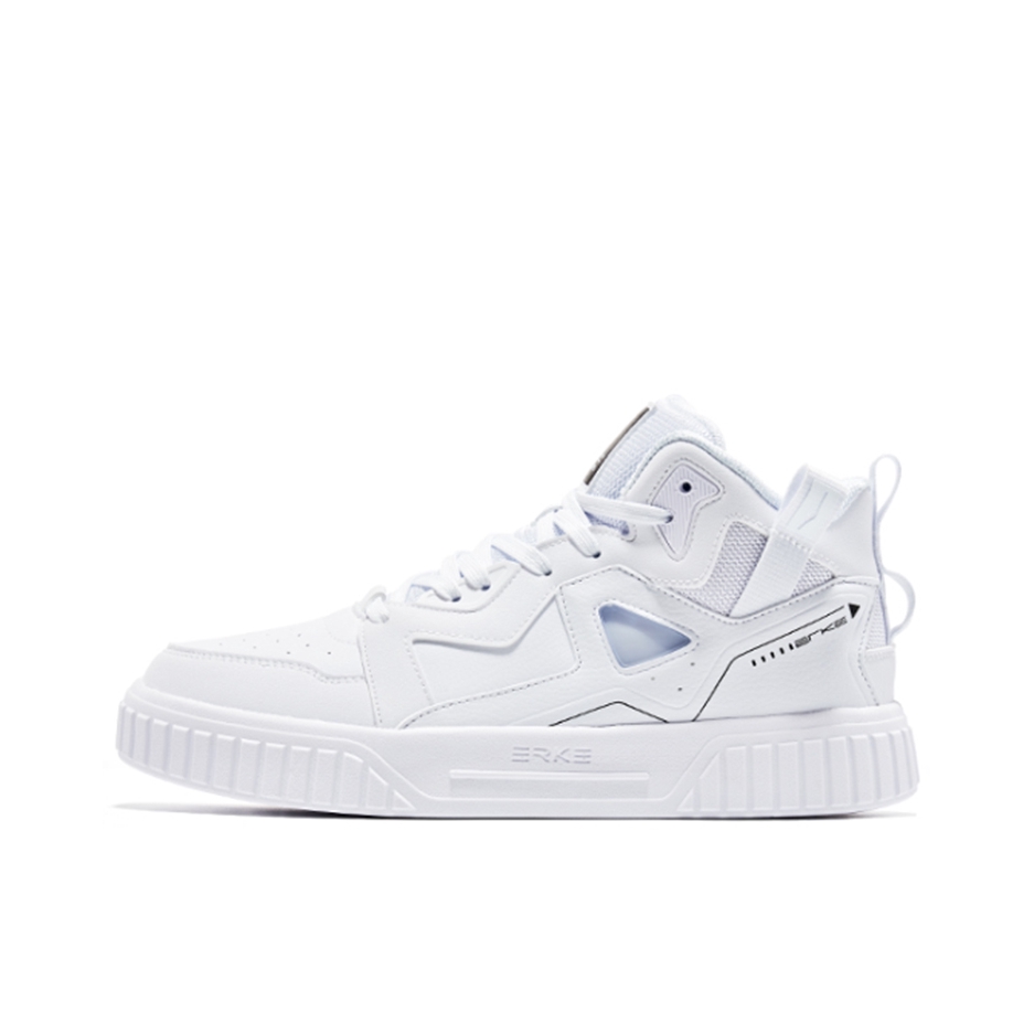 推荐商品：鸿星尔克 传奇 减震回弹 防滑耐磨 舒适软底 网面 厚底 复古百搭 板鞋 白色