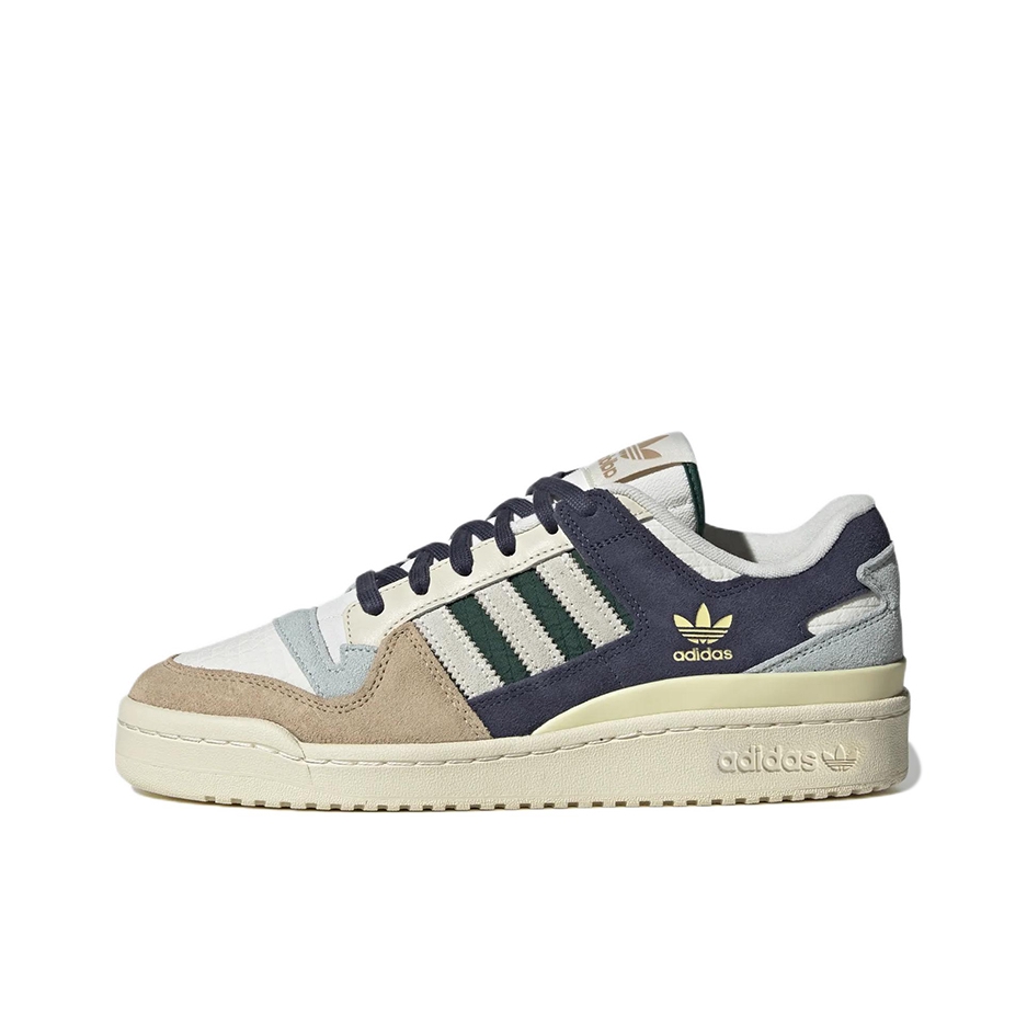 推荐商品：adidas Originals Forum 板鞋 轻便复古防滑时尚魔术贴篮球风薄底包裹性 灰色/蓝色/棕色