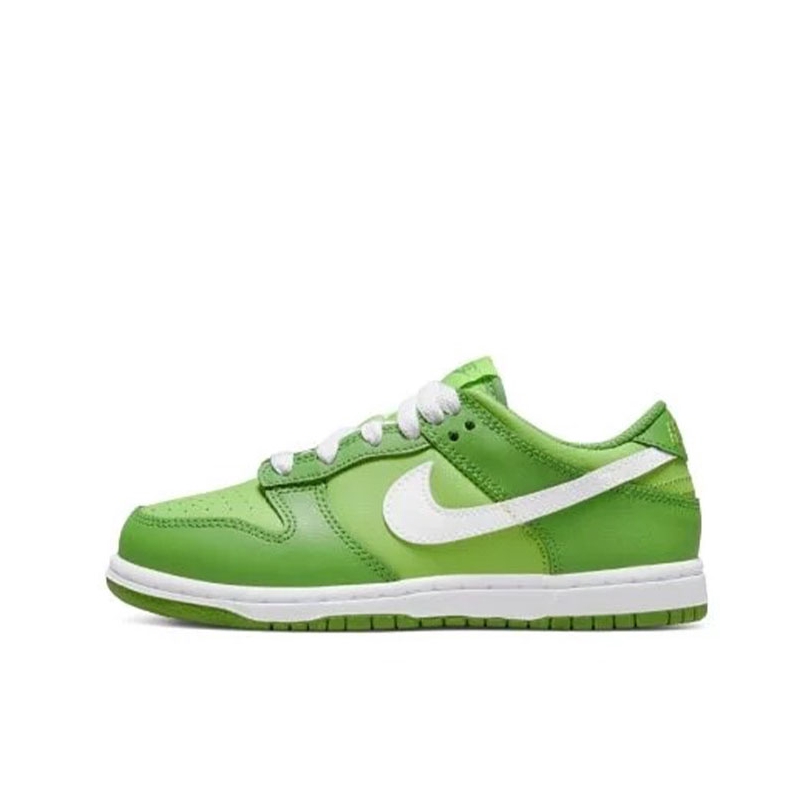 推荐商品：Nike Dunk 复古休闲 防滑耐磨 抓地 舒适透气 运动 板鞋儿童 小童/绿色/白色