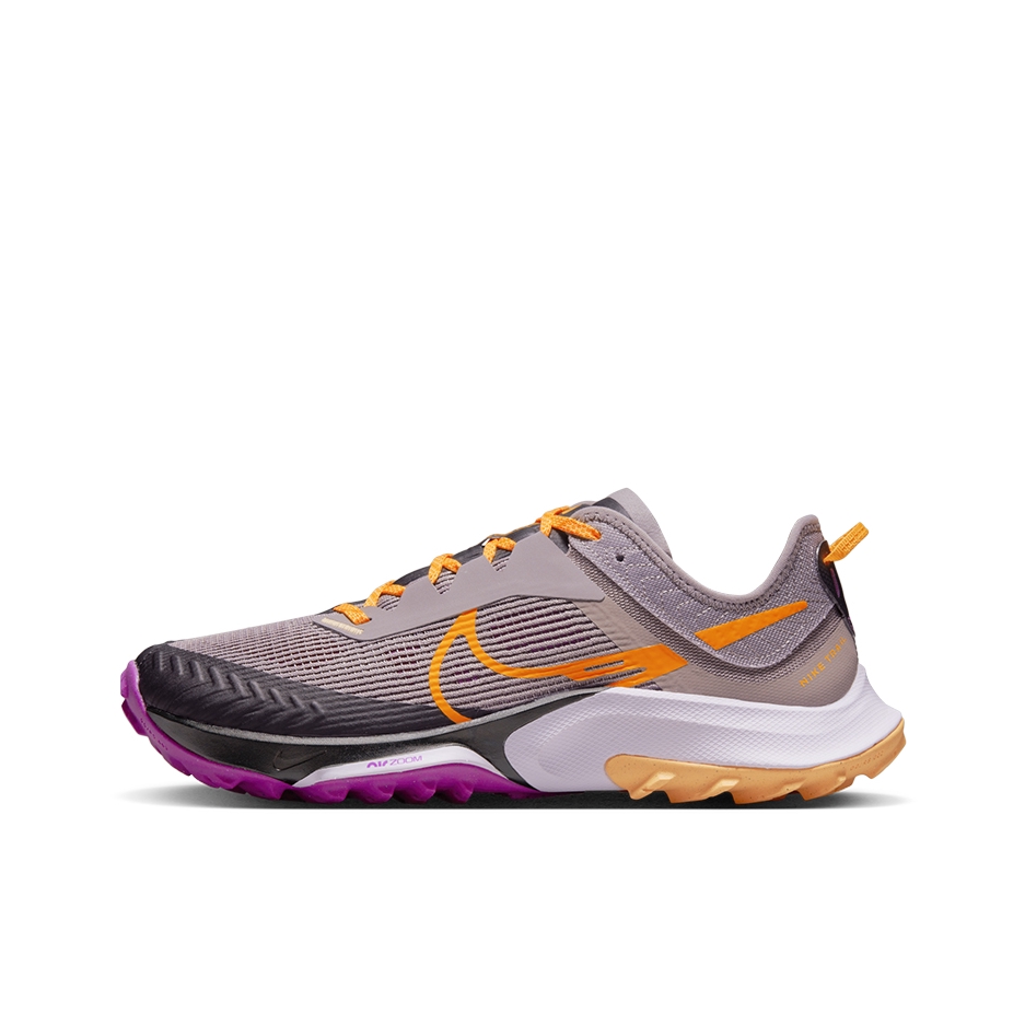 推荐商品：Nike Air Zoom Terra Kiger 8 跑鞋 织物缓震轻便防滑耐磨舒适透气百搭时尚越野 灰色/橙色/紫色