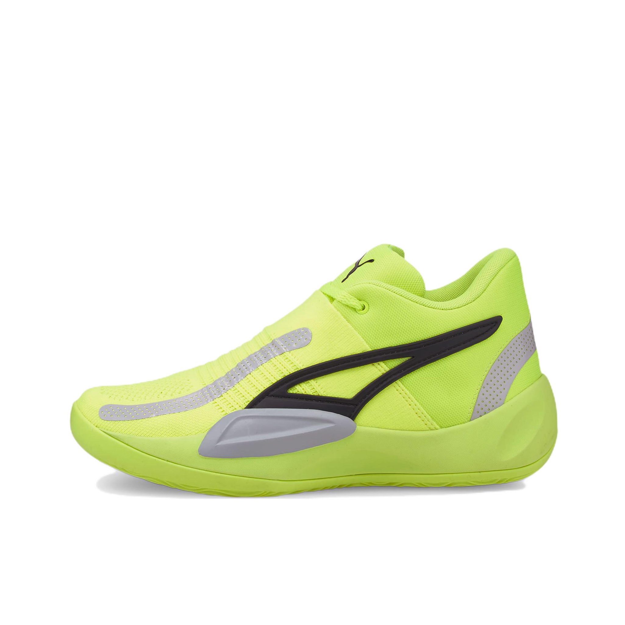 推荐商品：Puma/彪马 Rise Nitro 防滑耐磨 轻量缓震 舒适支撑 圆头 织物 实战 篮球鞋 绿色/灰色