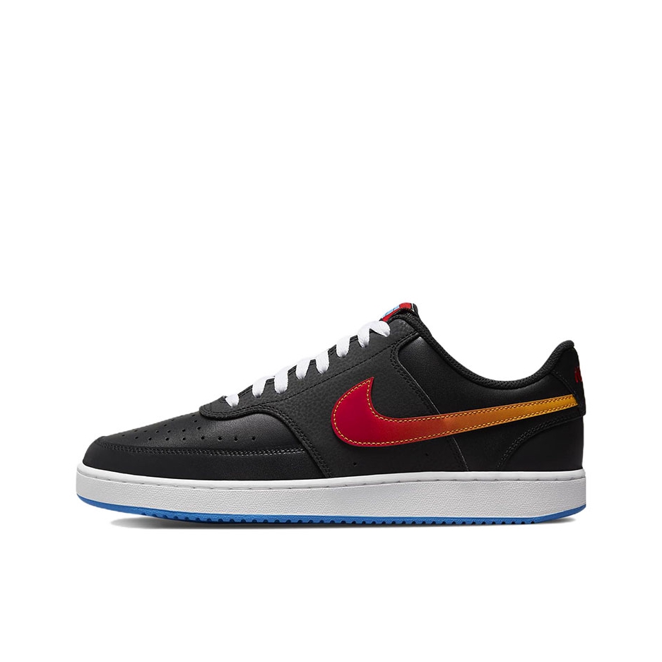 推荐商品：Nike Court Vision 板鞋 复古缓震抓地防滑轻便 黑色/大学红/大学金/白色