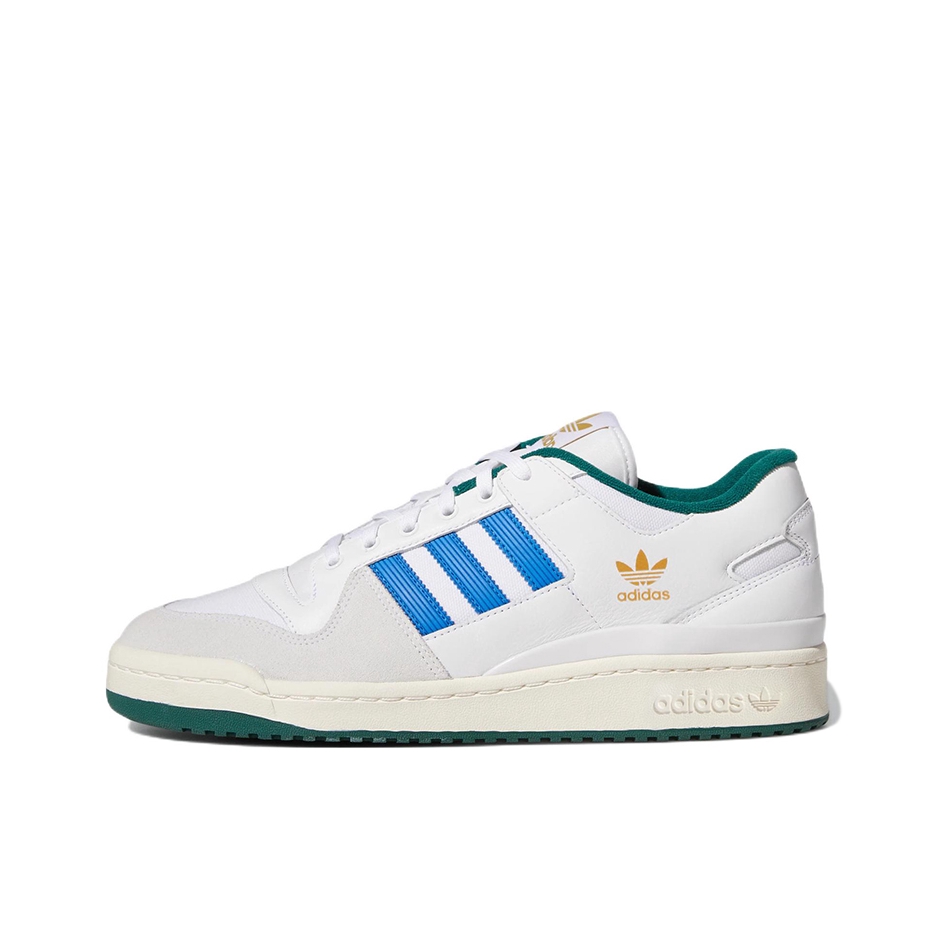 推荐商品：adidas Originals Forum 板鞋 轻便复古防滑时尚魔术贴篮球风薄底包裹性 翡翠绿/白色/蓝色
