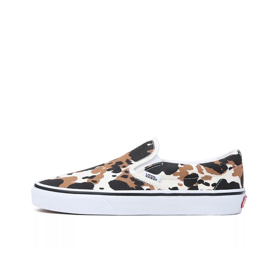 推荐商品：Vans/范斯 Classic Slip-on 防滑 简约 棋盘格 一脚蹬 百搭 休闲 帆布鞋 奶牛色/白色