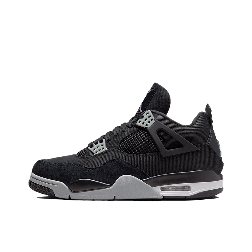 推荐商品：Air Jordan 4 运动休闲鞋 舒适缓震防滑耐磨复古简约时尚百搭支撑织物合成革轻质 SE/GS/黑色