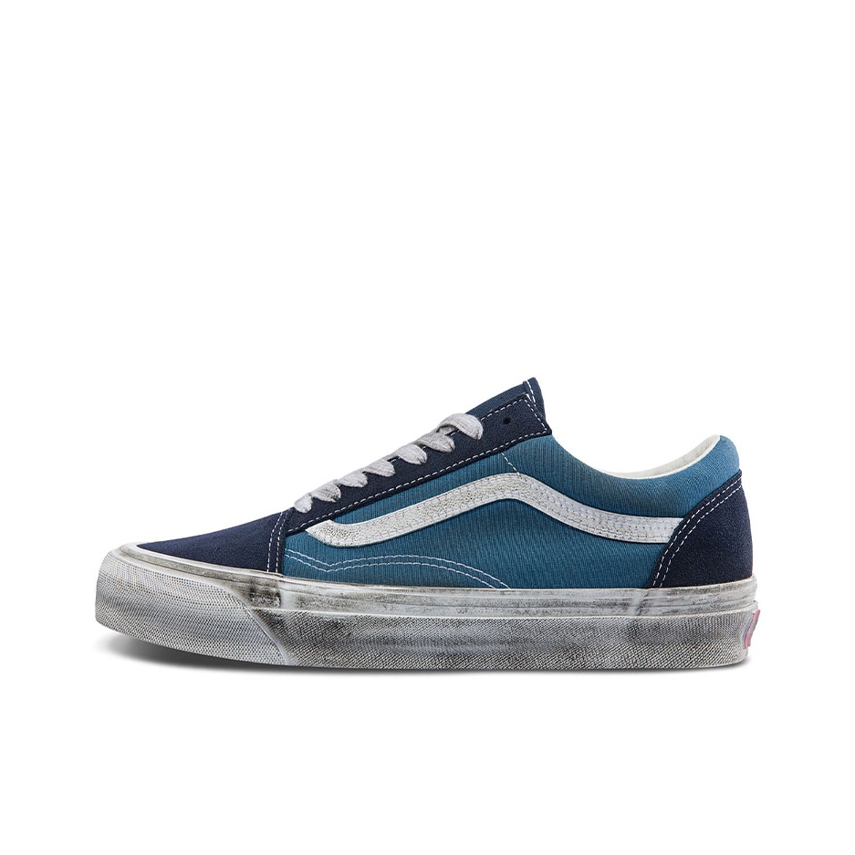 推荐商品：Vans/范斯 Old Skool 滑板鞋 板鞋 轻便防滑复古舒适经典 蓝色/白色/深蓝色