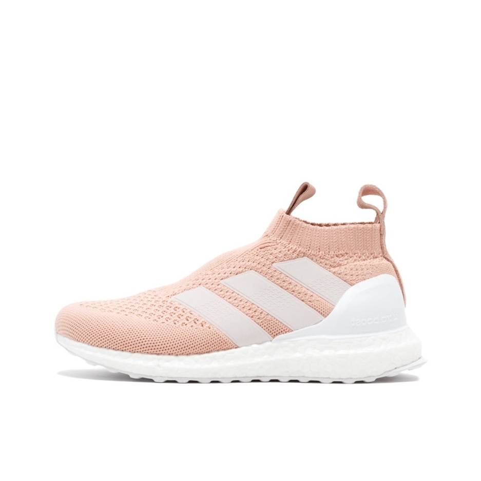 推荐商品：adidas ACE 16.1+ PureControl Ultra Boost 跑鞋 织物防滑耐磨透气减震轻便舒适通勤 Flamingos KITH联名/粉白色