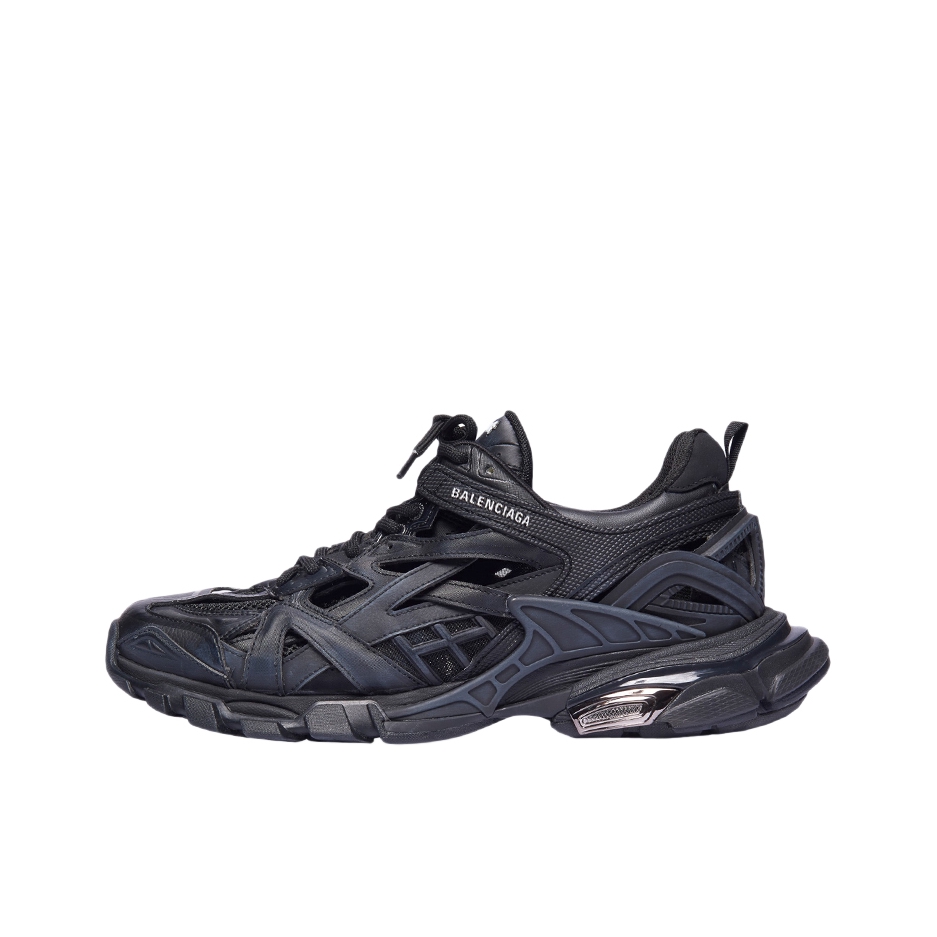 推荐商品：Balenciaga 巴黎世家 Track 2 时尚百搭 轻便 网布透气 防滑耐磨 厚底 织物 橡胶 圆头 休闲运动 老爹鞋 黑色/蓝色