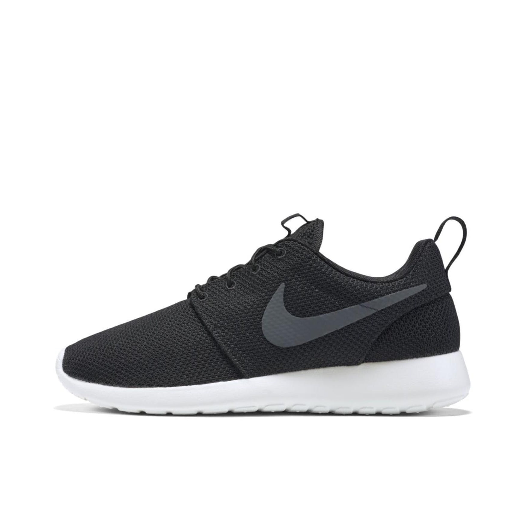推荐商品：Nike Roshe One 运动休闲鞋 缓震防滑耐磨舒适透气轻便网面低帮圆头 Black Light Grey 黑色