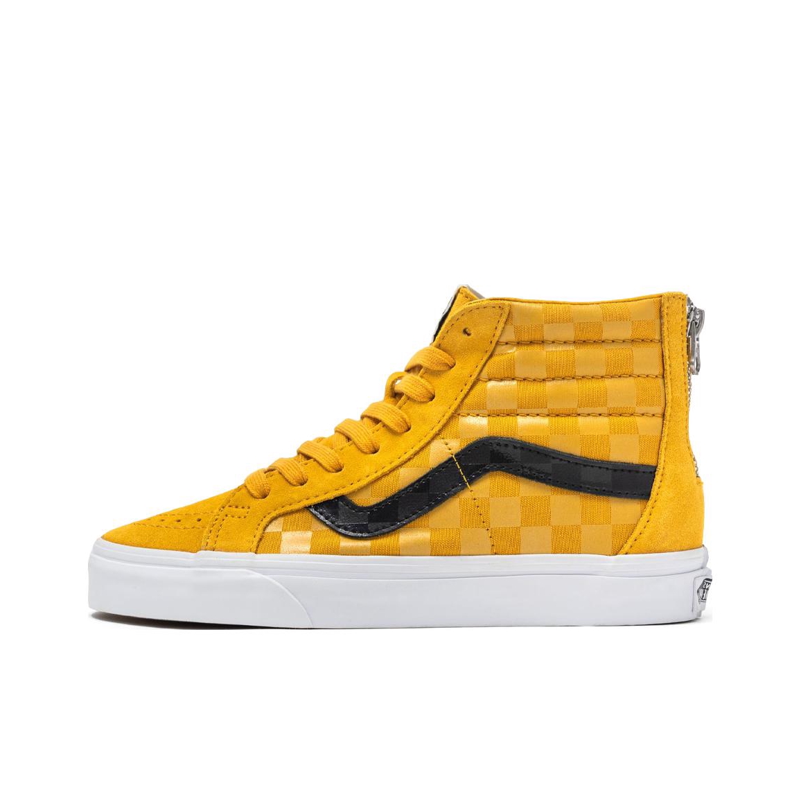 推荐商品：Vans/范斯 SK8-Hi 板鞋 潮流经典拼接复古街头厚底 黄色/棋盘格