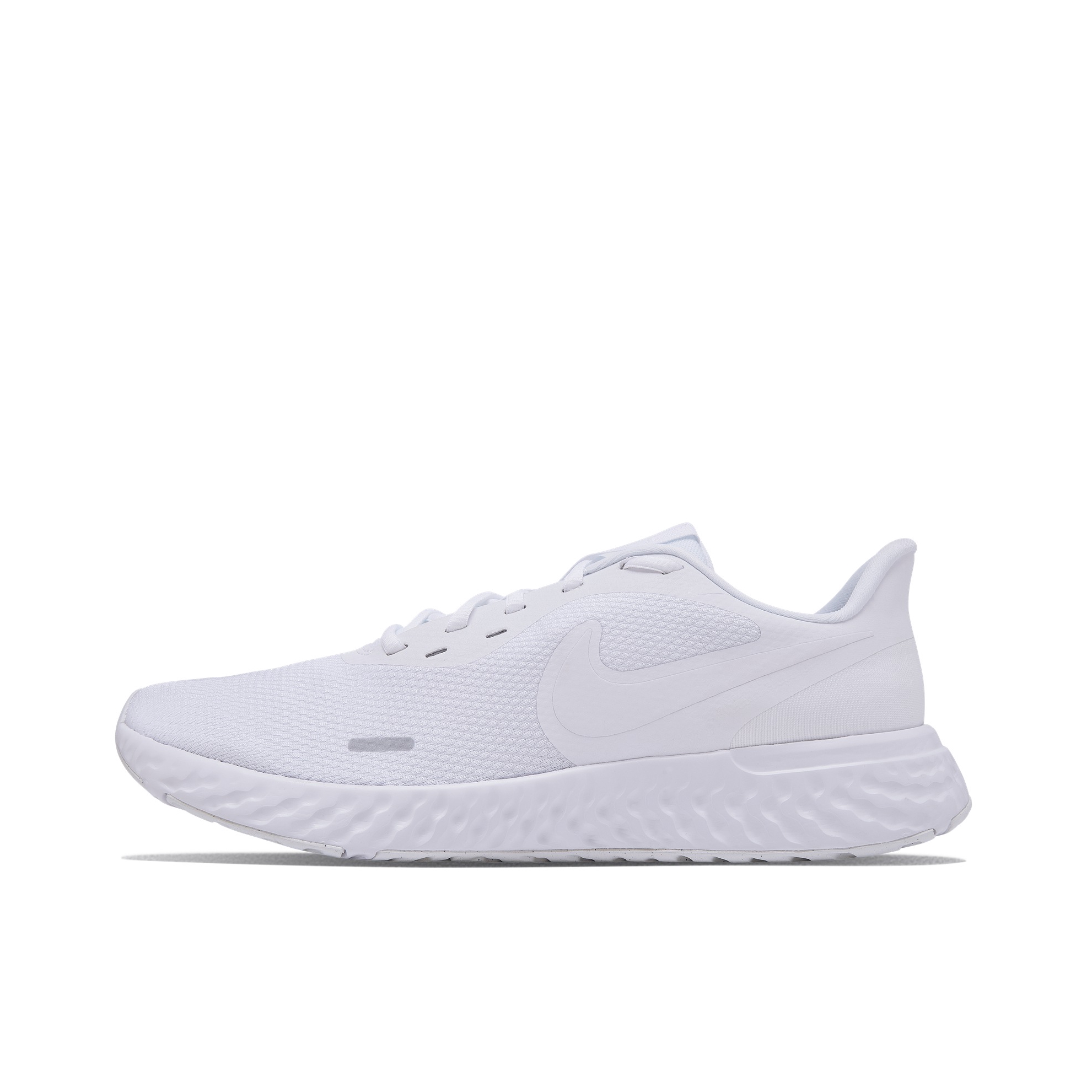 推荐商品：Nike Revolution 5 跑鞋 舒适耐磨缓震回弹轻便透气网面织物抗冲击圆头 White 男款/纯白色