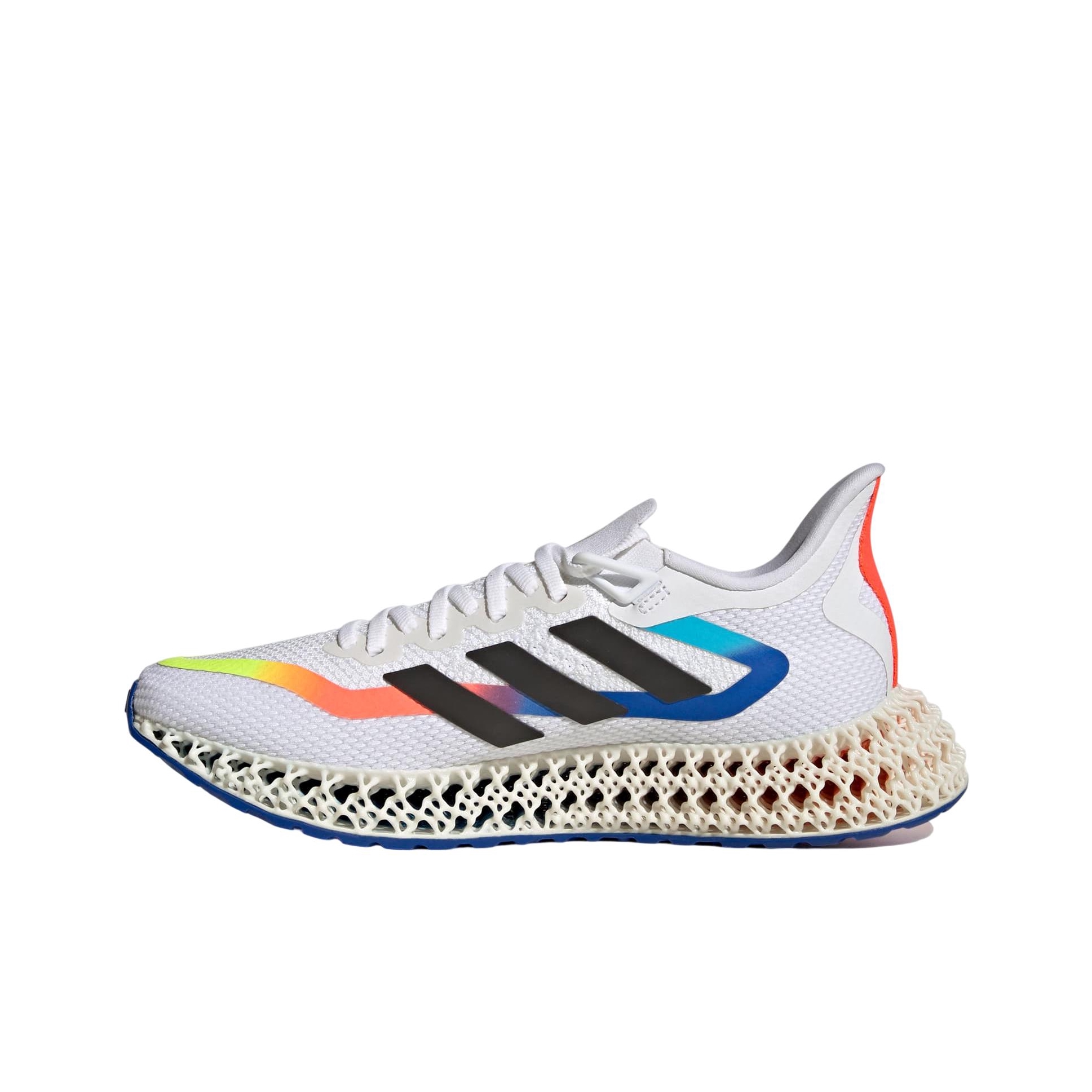 推荐商品：adidas 4D FWD 2 跑鞋 防滑耐磨支撑织物 白色/黑色/蓝色