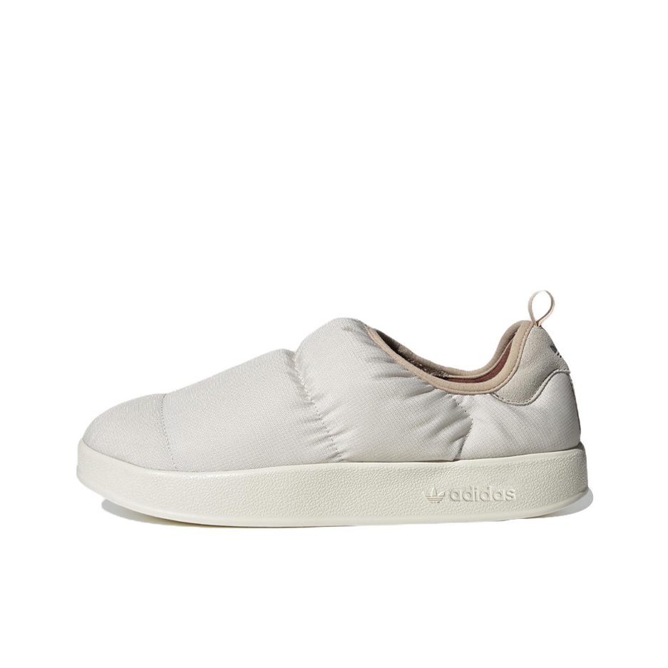 推荐商品：adidas originals Puffylette 运动休闲鞋 防滑耐磨缓震防水织物圆头 灰白色