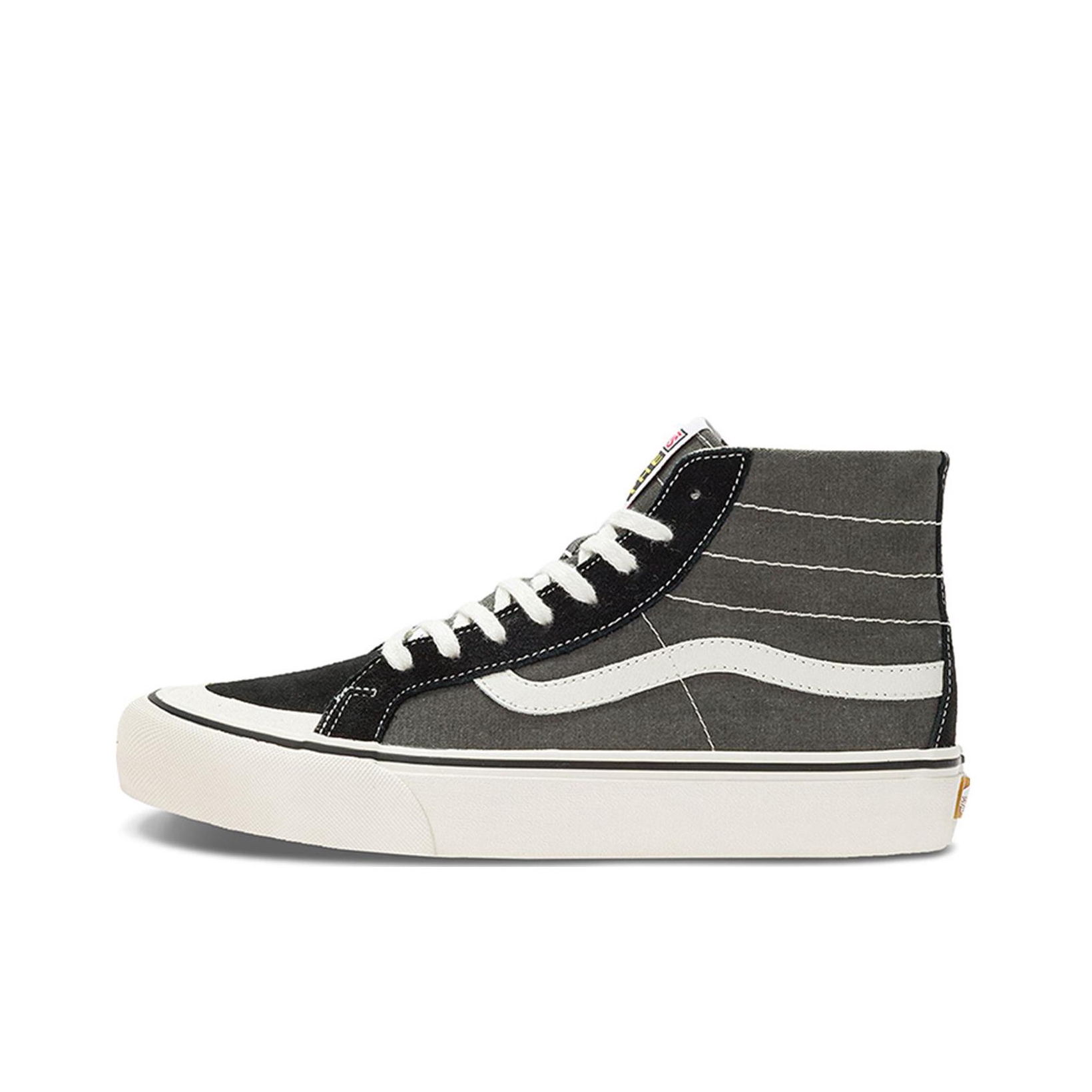 推荐商品：Vans/范斯 SK8-Hi 板鞋 潮流经典拼接复古街头厚底 黑色/石板灰