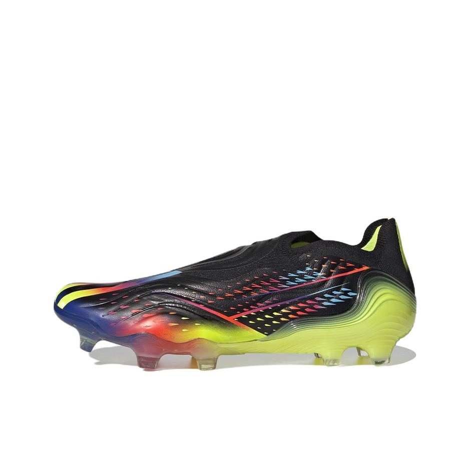 推荐商品：adidas Copa Sense.1 FG 高端 胶质长钉 天然草地 圆头 足球鞋 黑色/黄色/青色