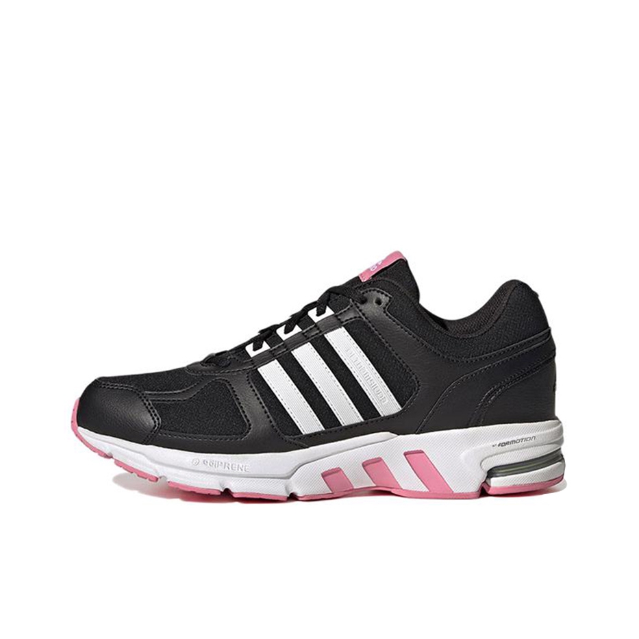 推荐商品：adidas Equipment 10 跑鞋 防滑耐磨网面透气缓震回弹织物合成革碳板气垫防水轻运动 黑色