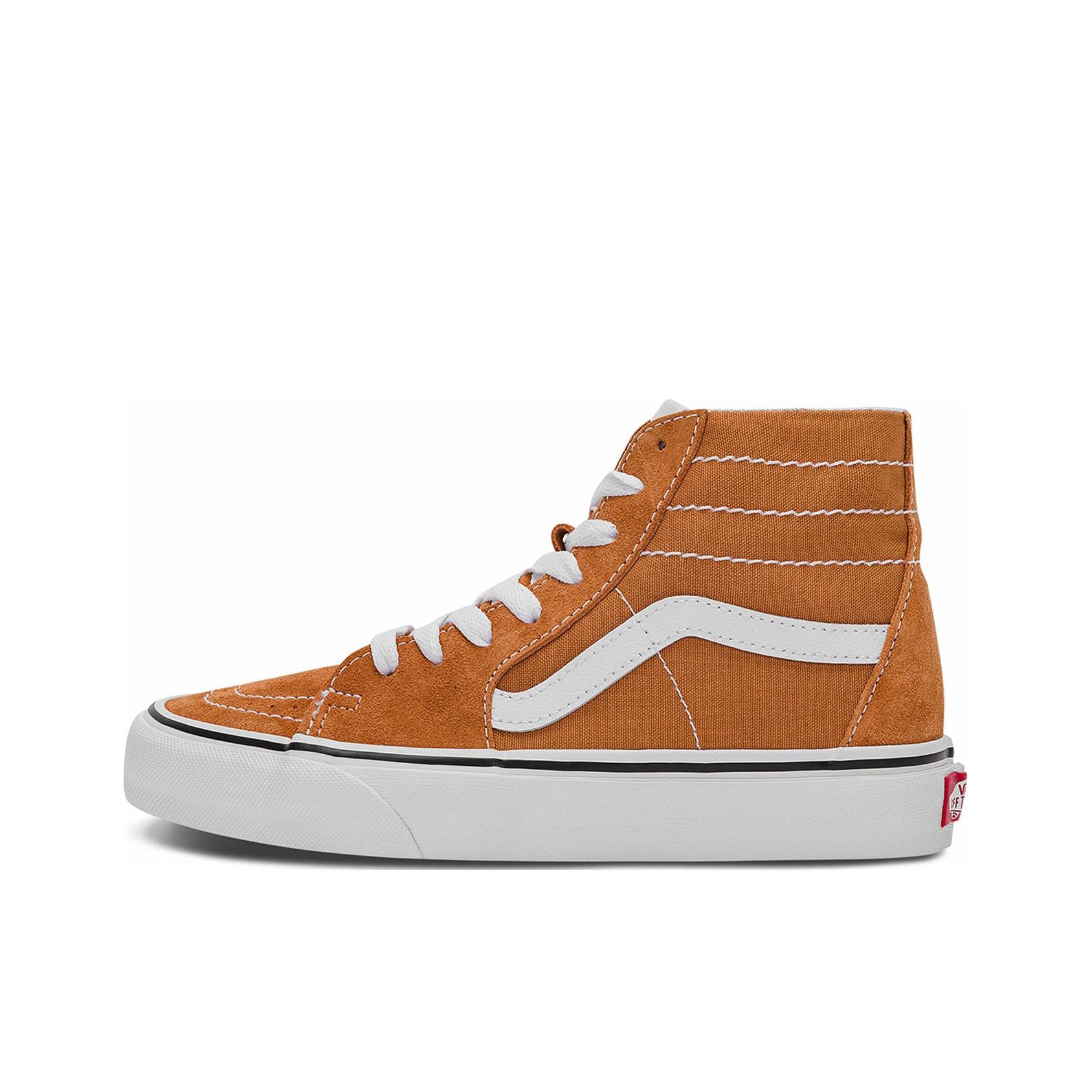 推荐商品：Vans/范斯 SK8-Hi 板鞋 潮流经典拼接复古街头厚底 高帮/棕色/白色