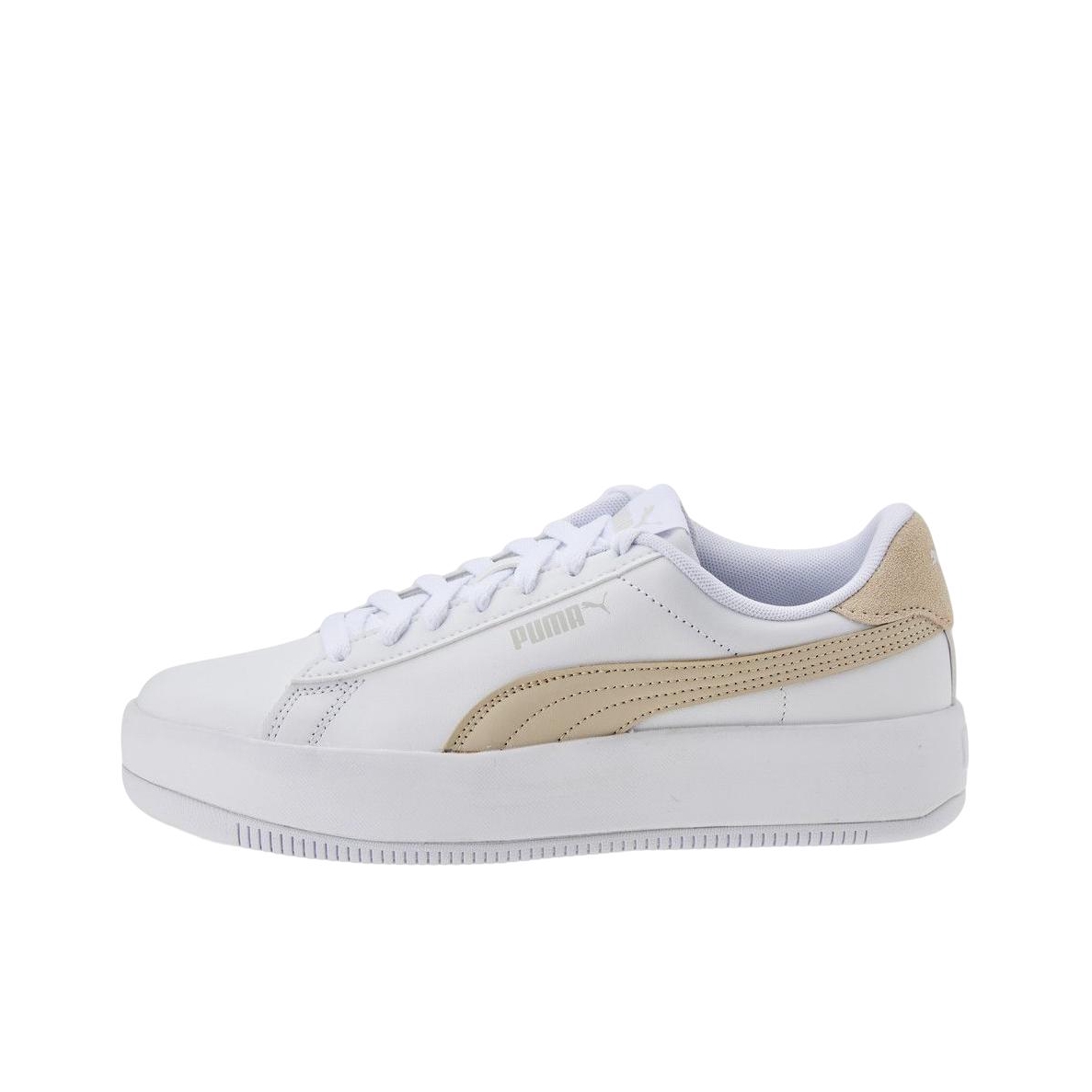推荐商品：Puma/彪马 Lily Platform 板鞋 厚底松糕时尚潮流轻便透气休闲复古耐磨 女款/白色/黄色