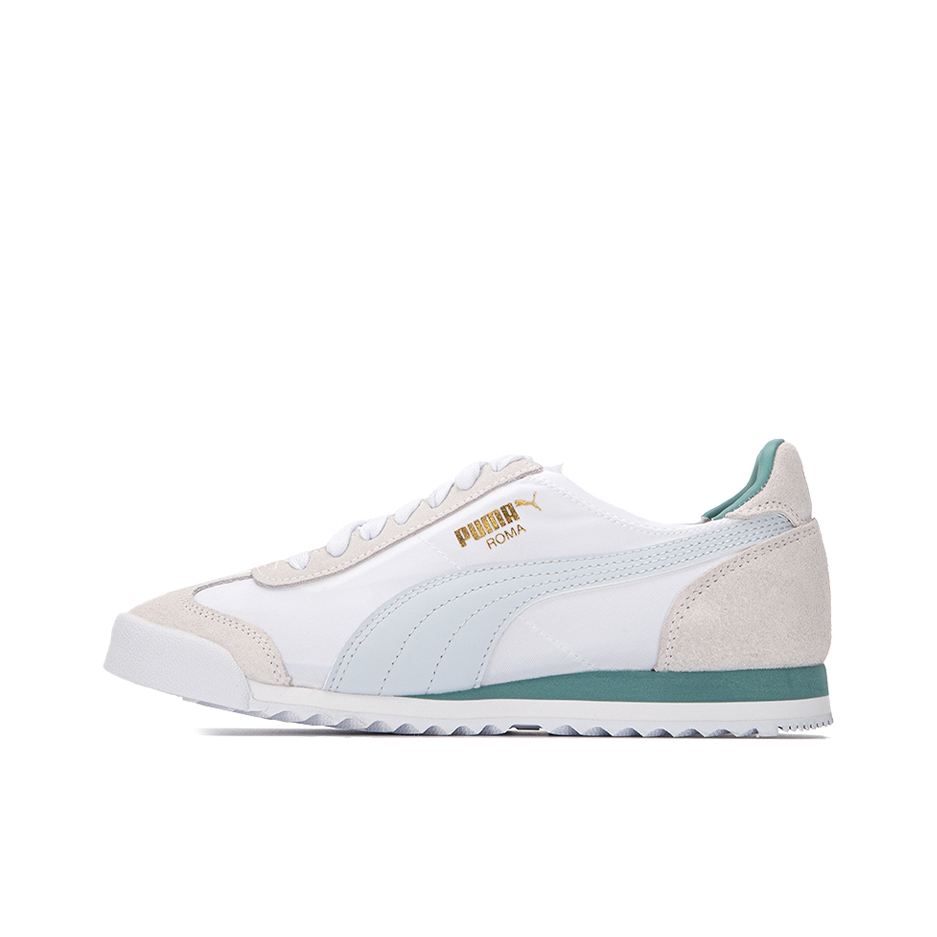 推荐商品：Puma/彪马 Roma 运动休闲鞋 时尚百搭防滑耐磨轻便减震舒适透气复古低帮 蓝色/绿色