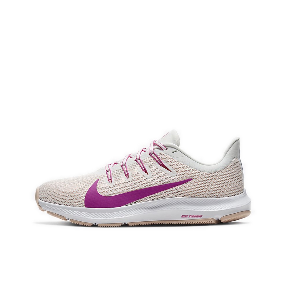 推荐商品：Nike Quest 2 跑鞋 防滑耐磨减震回弹轻便透气舒适百搭织物支撑 White/Purple 白紫