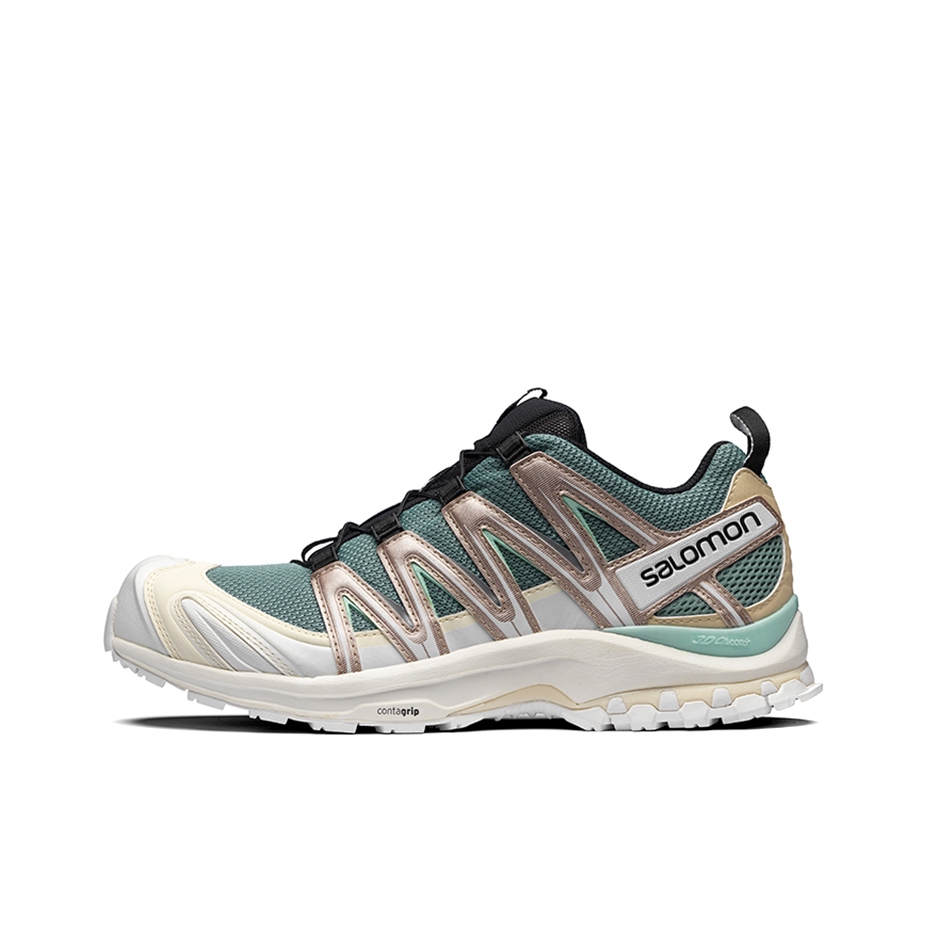 推荐商品：Salomon/萨洛蒙 XA Pro 3D 户外鞋 徒步鞋 越野跑鞋 防滑耐磨防水包裹性稳定支撑织物网布抓地 薄荷/薄墨色